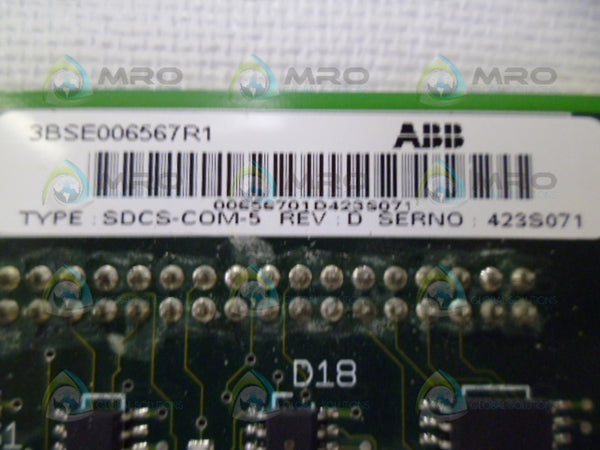 ABB SDCS-COM-5 COMMUNICATION BOARD UNMP