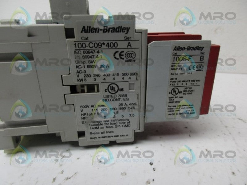 ALLEN BRADLEY 100-C09400 SER.A CONTACTOR UNMP