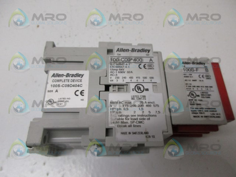 ALLEN BRADLEY 100S-C09D404C SER.A CONTACTOR UNMP