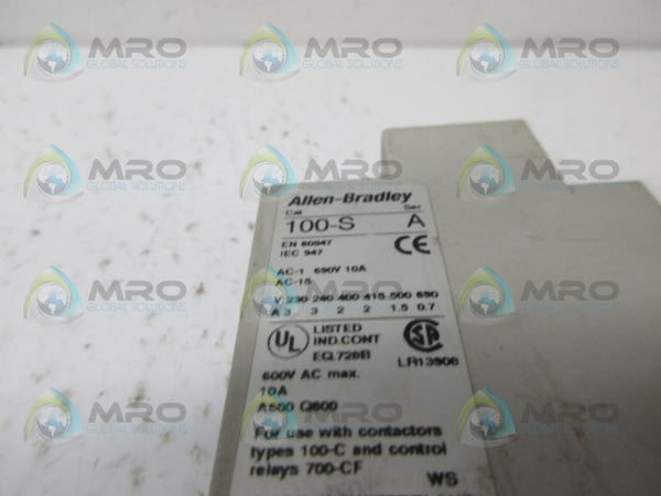 ALLEN BRADLEY 100-S SER. A 690V 10A UNMP