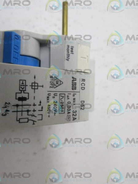 ABB RCD D62 CONTACTOR NSNP