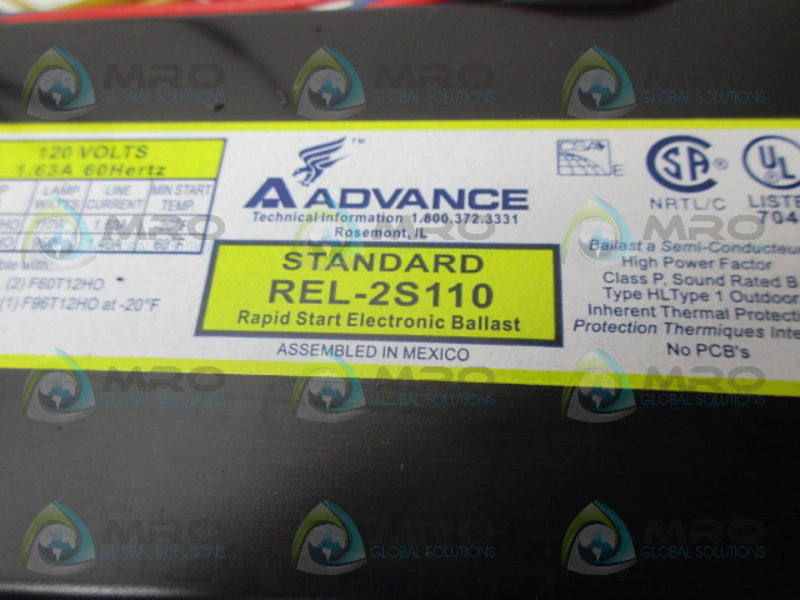 AADVANCE REL-2S110 BALLAST UNMP