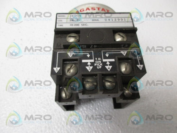 AGASTAT 2412OE TIMING RELAY 10-200 SEC. UNMP