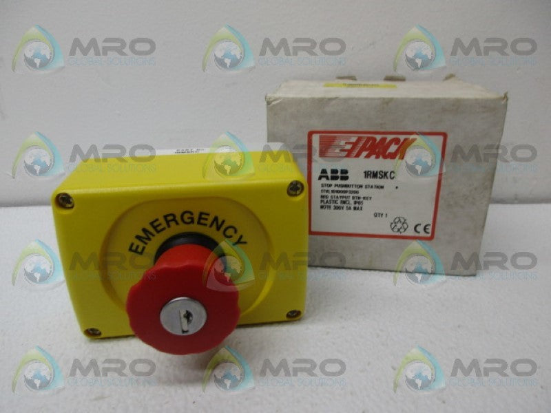 ABB 1RMSKC 1TVL101000P3206 EMERGENCY STOP PUSHBUTTON STATION NSMP