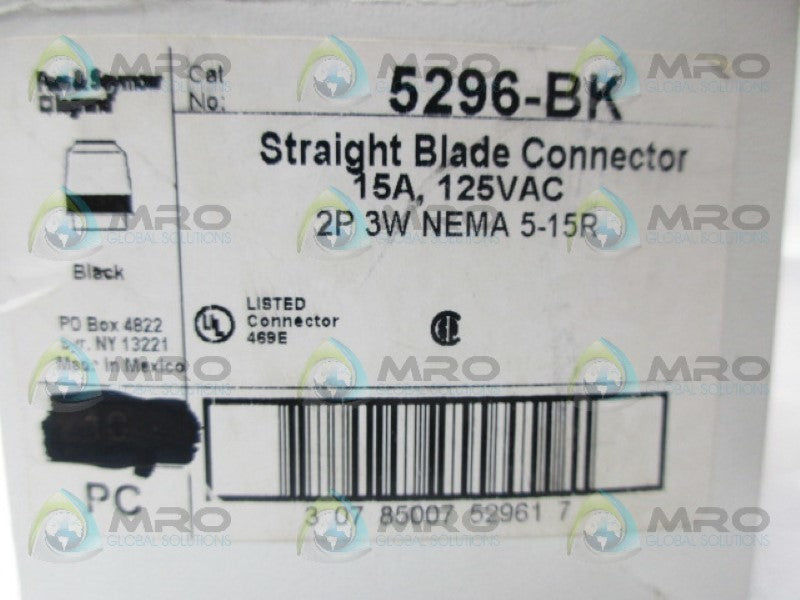 PASS SEYMOUR  5296-BK CONNECTOR PLUG NSNP