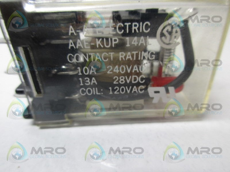 A-A ELECTRIC AAE-KUP14AL RELAY 120VAC  UNMP