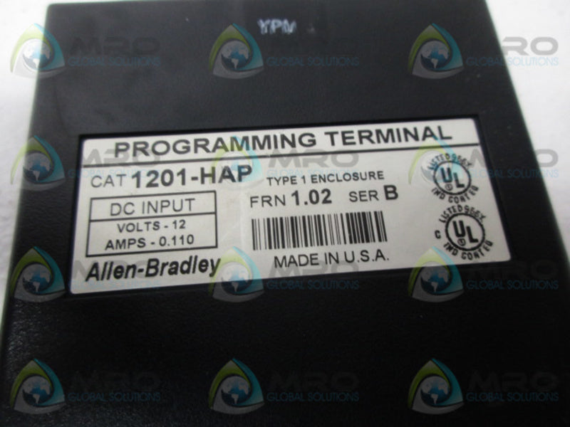 ALLEN BRADLEY 1201-HAP SER.B F/W 1.02 PROGRAMMER TERMINAL  UNMP