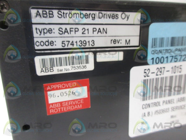 ABB SAFP21PAN CONTROL CONTROLLER AS PICTURED  UNMP