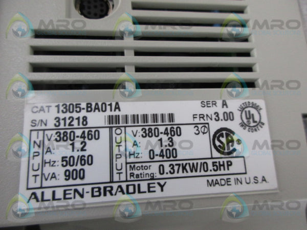 ALLEN BRADLEY 1305-BA01A SER. A F/W 3.00 AC DRIVE  NSNP