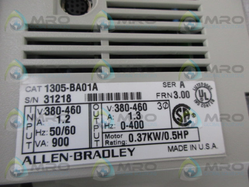ALLEN BRADLEY 1305-BA01A SER. A F/W 3.00 AC DRIVE  NSNP