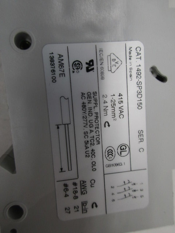 ALLEN BRADLEY 1492-SP3D150 CIRCUIT BREAKER  NSNP