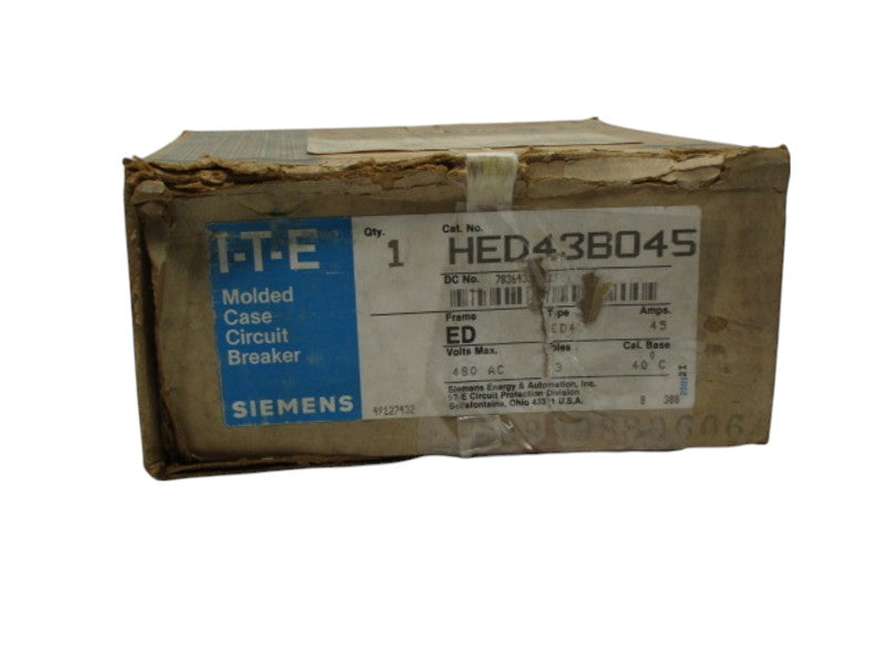 SIEMENS HED43B045 CIRCUIT BREAKER 45A  NSMP