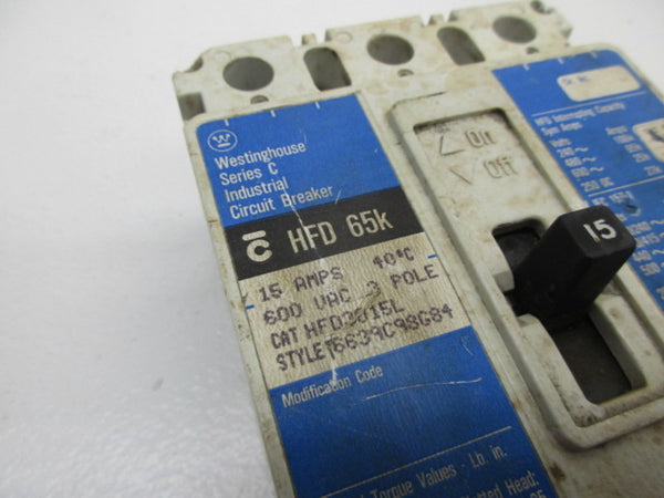 WESTINGHOUSE HED3015L CIRCUIT BREAKER (AS PICTURED)  UNMP