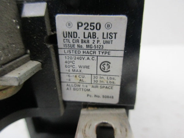 PUSHMATIC P250 CIRCUIT BREAKER  UNMP