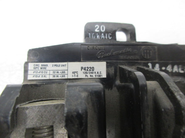 PUSHMATIC P4220 CIRCUIT BREAKER  UNMP