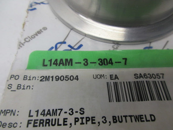 ALFA LAVAL L14AM-3-304-7 FERRULE CLAMP END DAIRY  NSMP