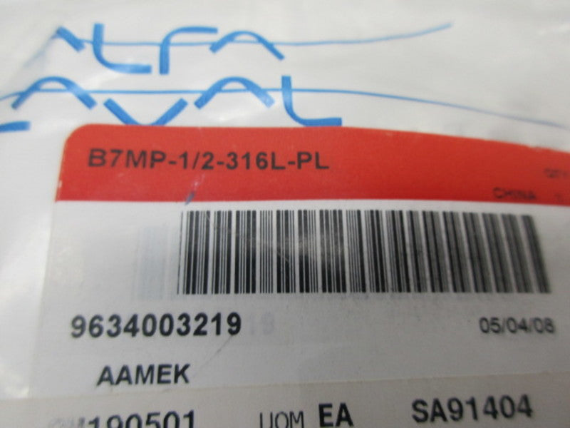 ALFA LAVAL B7MP-1/2-316L-PL TEE PIPE  NSMP