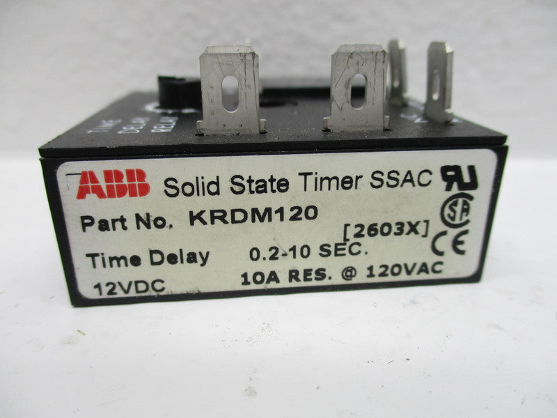 ABB KRDM120 SOLID STATE TIMER 10A 120VAC  UNMP