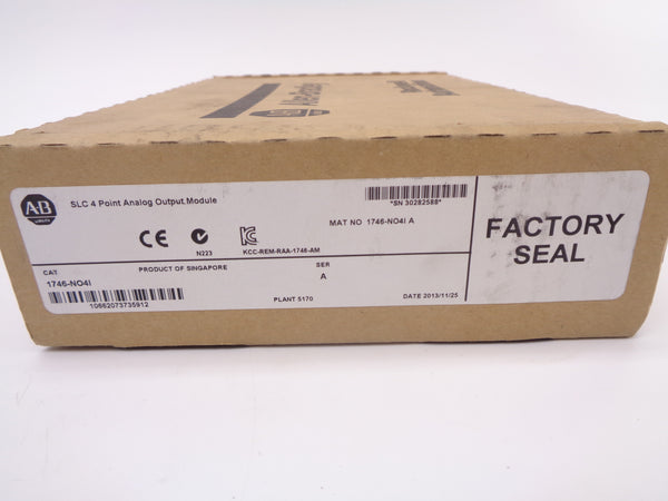 ALLEN BRADLEY 1746-NO4I SER. A DATE: 2013 NSFS