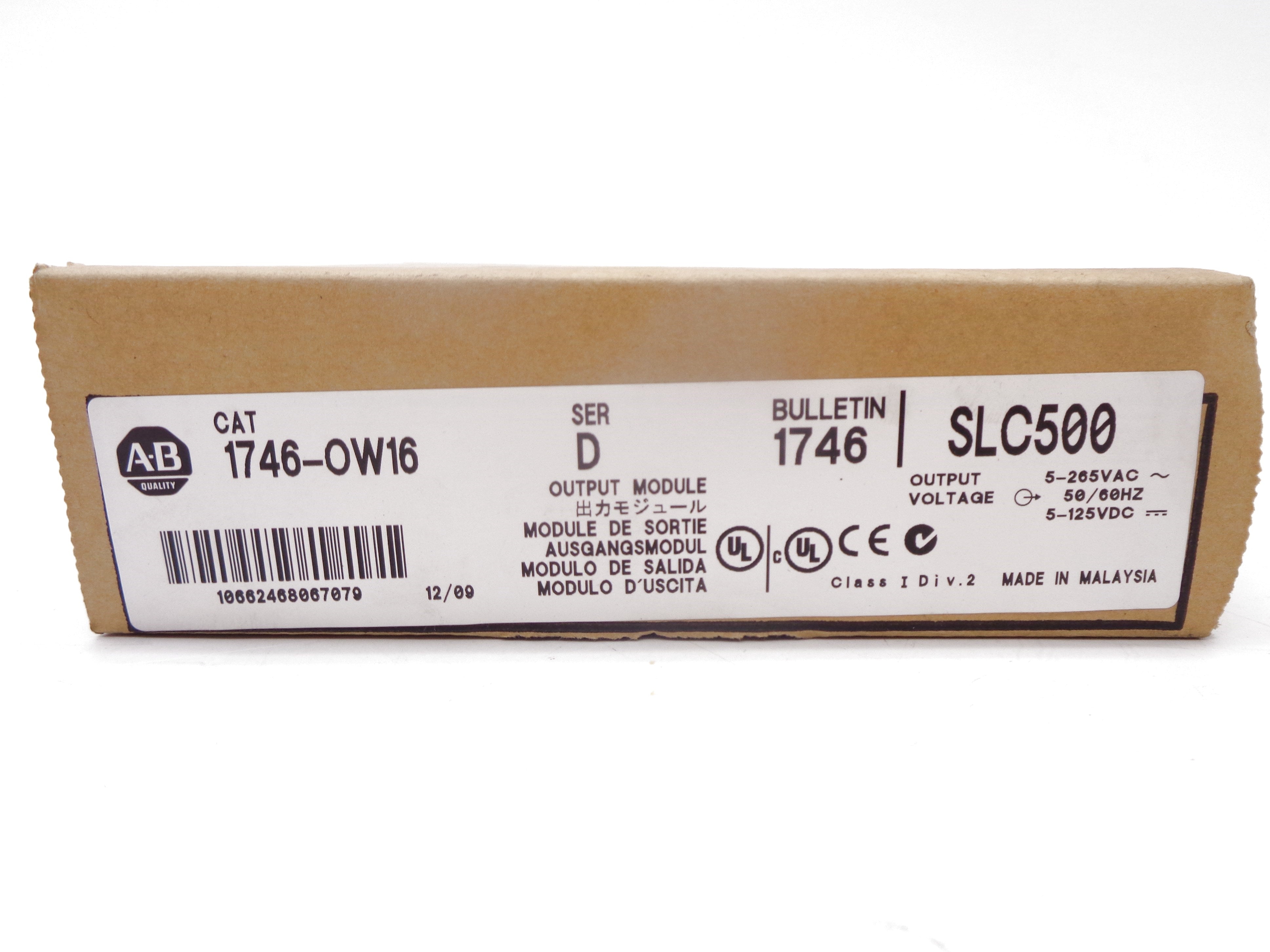 ALLEN BRADLEY 1746-OW16 SER. D 5-265VAC DATE: 2009 NSFS