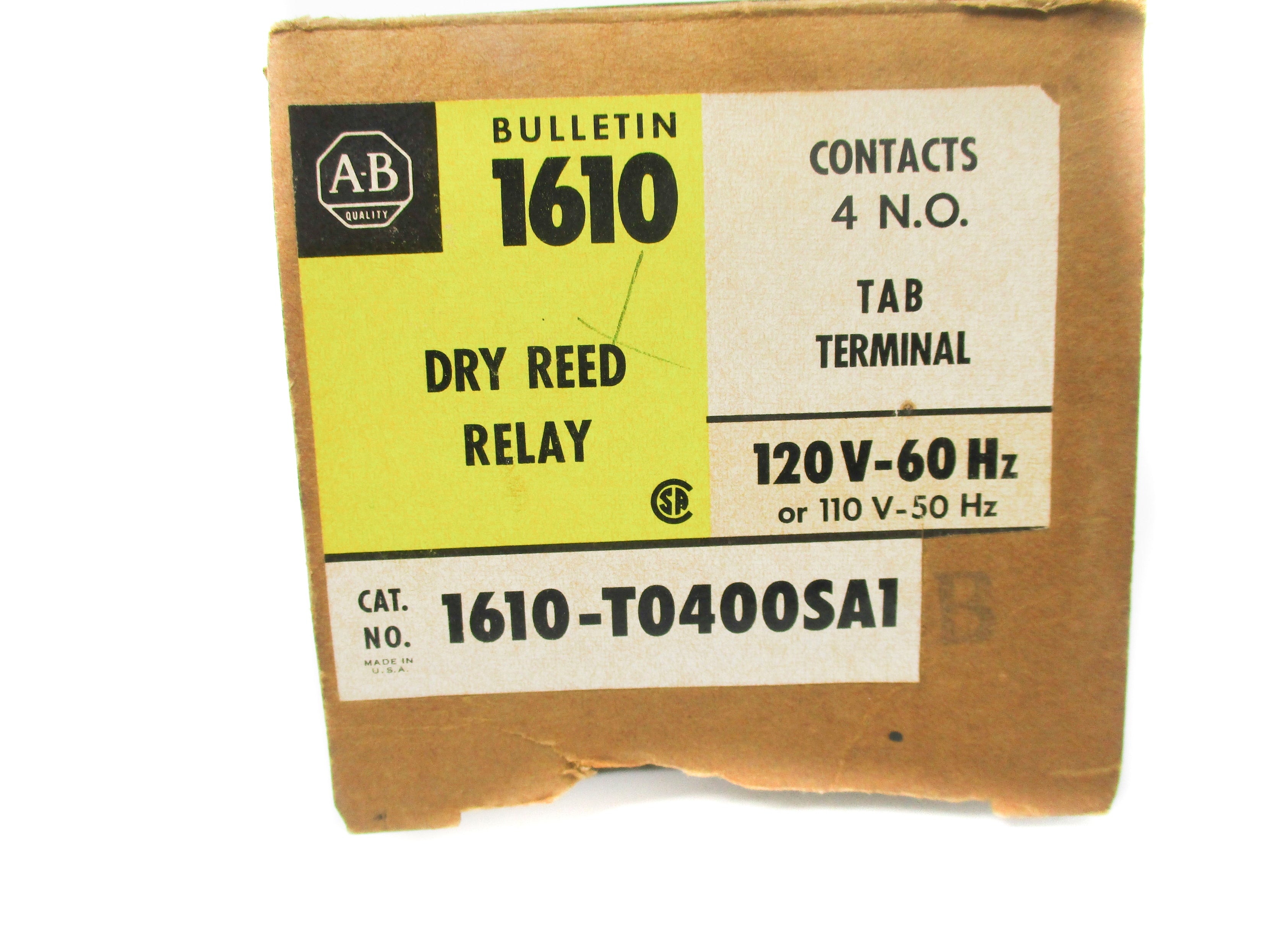 ALLEN BRADLEY 1610-T0400SA1 SER. B 1.0A 120V (BR/YL) NSMP