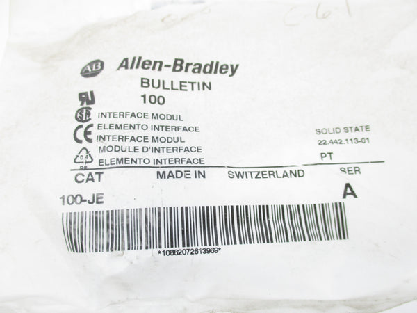 ALLEN BRADLEY 100-JE SER. A 18-30VDC NSMP