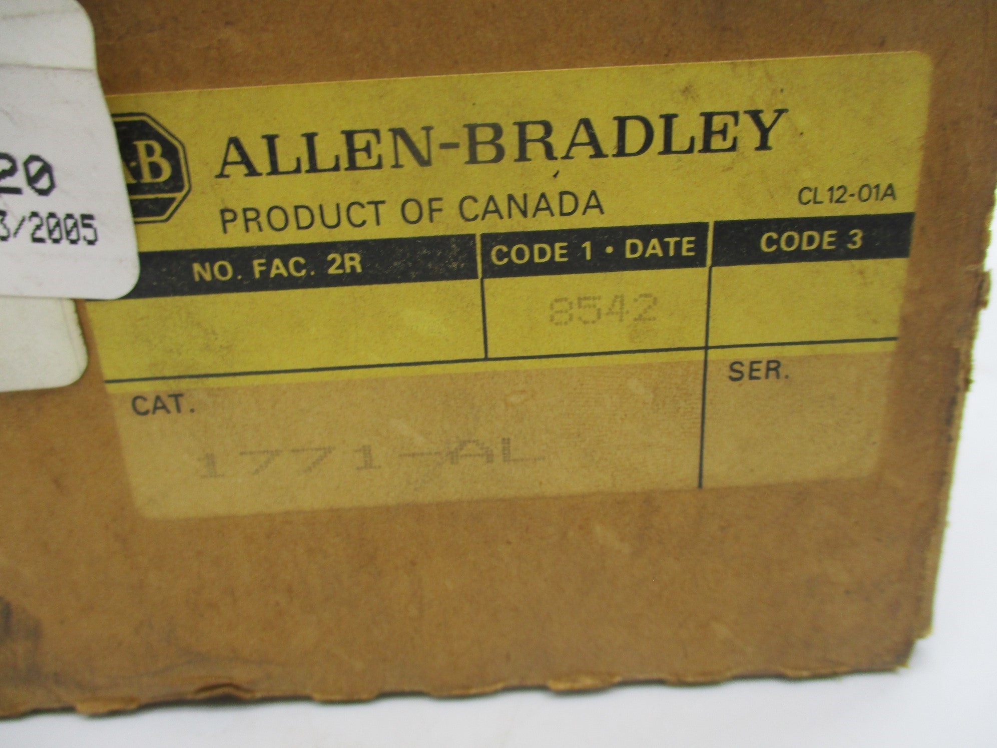 ALLEN BRADLEY 1771-AL NSMP
