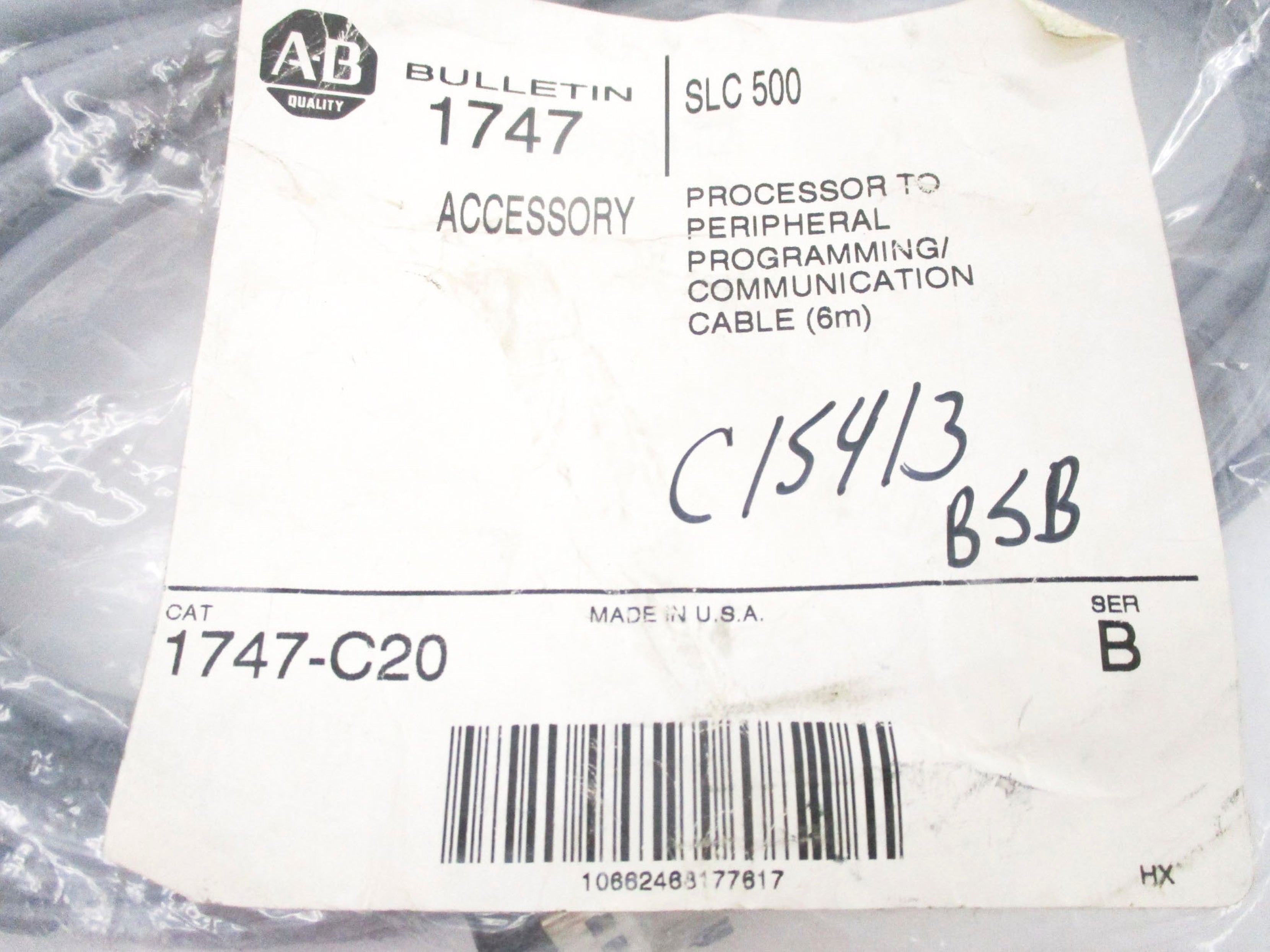ALLEN BRADLEY 1747-C20 SER. B NSMP