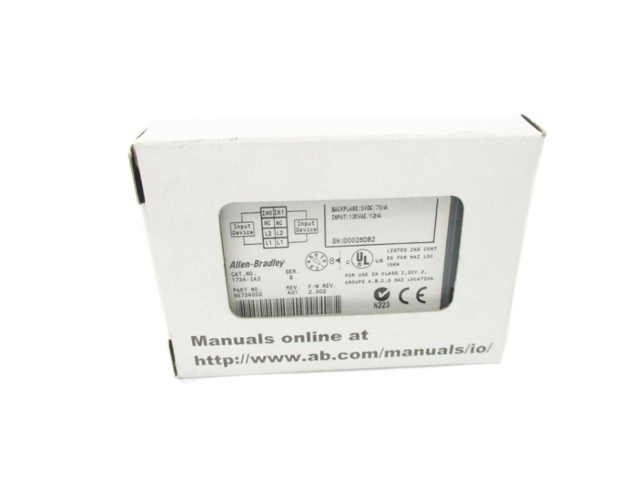 ALLEN BRADLEY 1734-IA2 SER. B F/W 2.002 NSMP