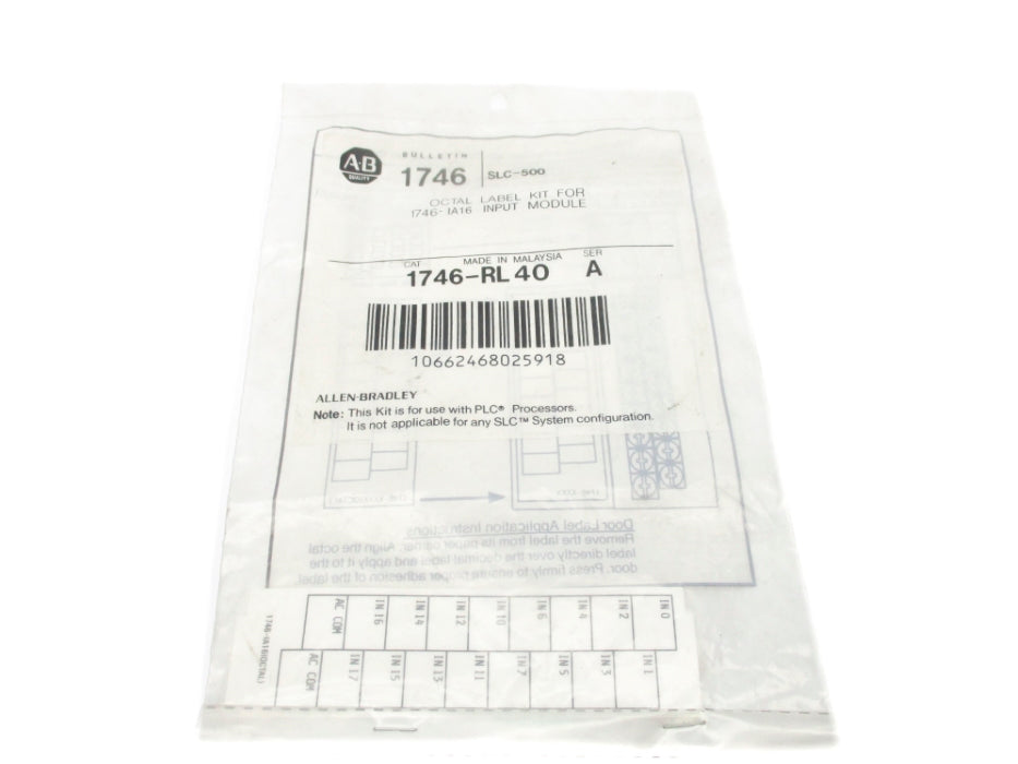 ALLEN BRADLEY 1746-RL40 SER. A NSMP