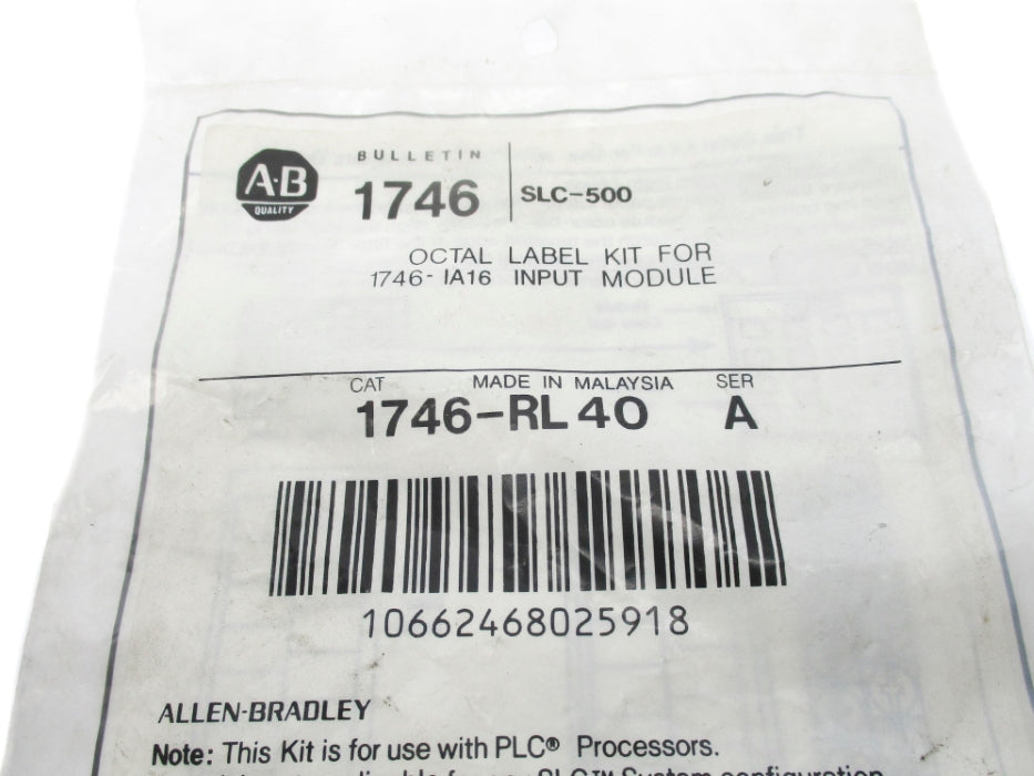 ALLEN BRADLEY 1746-RL40 SER. A NSMP