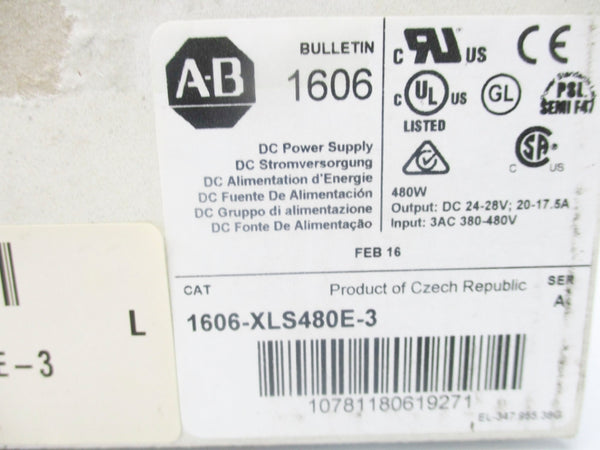 ALLEN BRADLEY 1606-XLS480E-3 SER. A 380-480V 0.9-0.65A NSMP