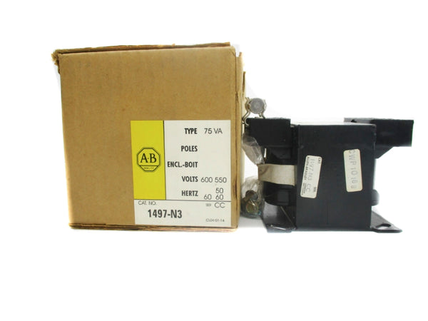 ALLEN BRADLEY 1497-N3 SER. CC 75VA (BR/YL) NSMP