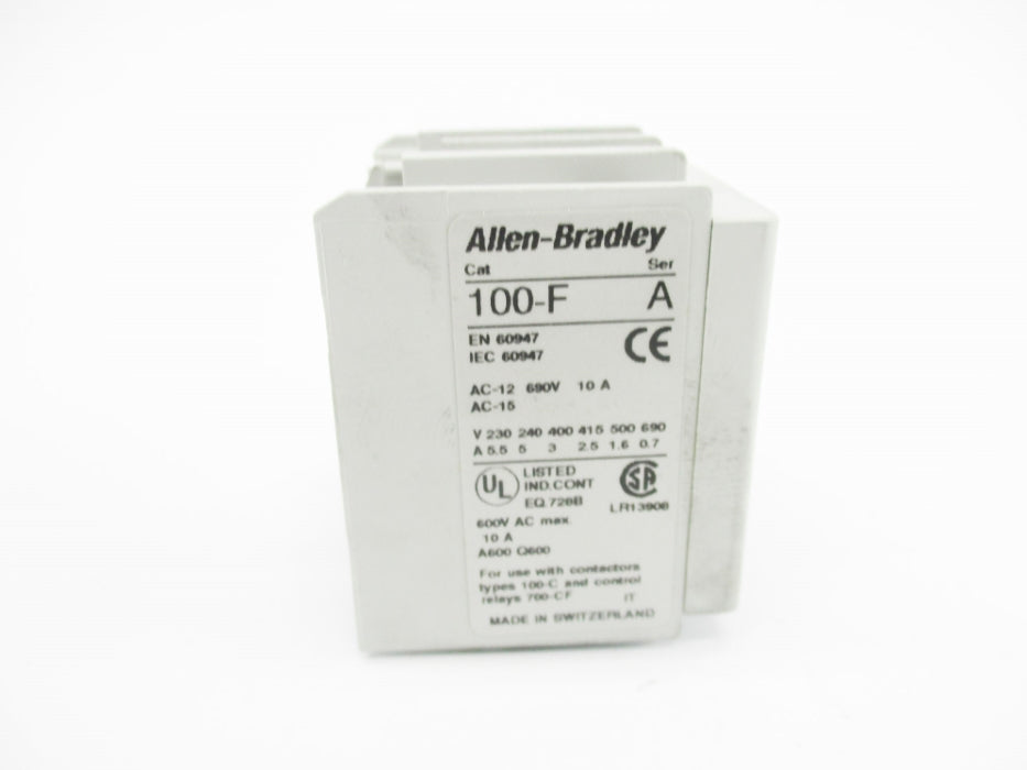 ALLEN BRADLEY 100-FA22 SER. A 600VAC 10A (BR/WH) NSMP