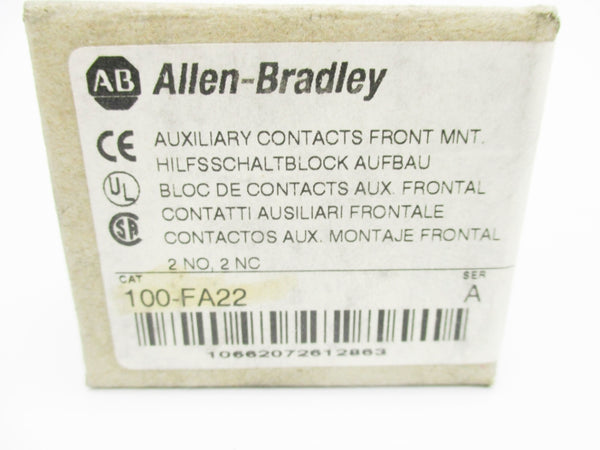 ALLEN BRADLEY 100-FA22 SER. A 600VAC 10A (BR/WH) NSMP