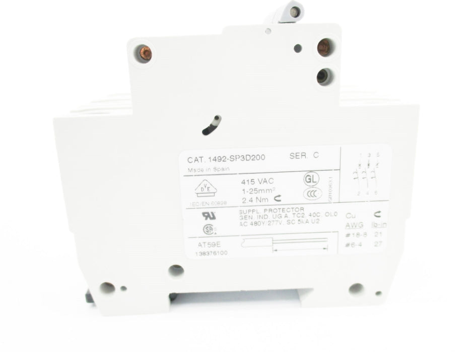 ALLEN BRADLEY 1492-SP3D200 SER. C 415VAC 20A NSMP