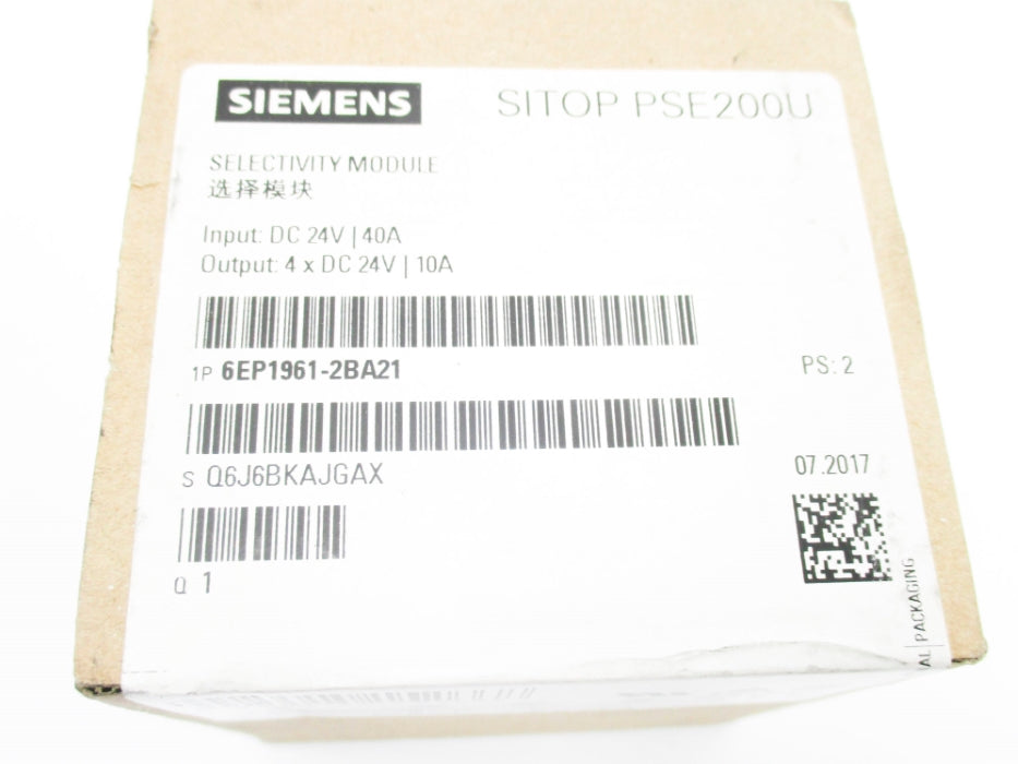 SIEMENS 6EP1961-2BA21 24VDC NSFS