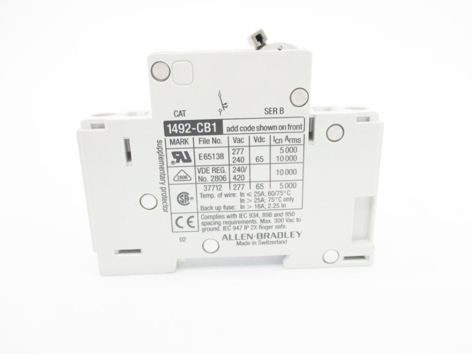 ALLEN BRADLEY 1492-CB1G060 SER. B 277V 6A (GY/BL) NSMP