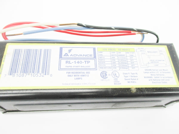 ADVANCE RL-140-TP 120V 0.60A NSNP