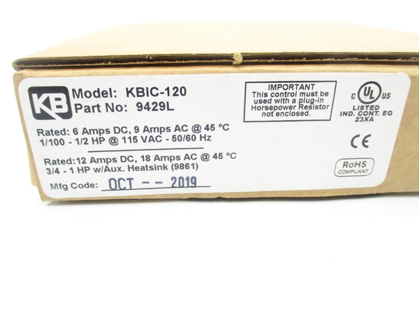 KB ELECTRONICS KBIC-120 9429L 115VAC 9A NSMP