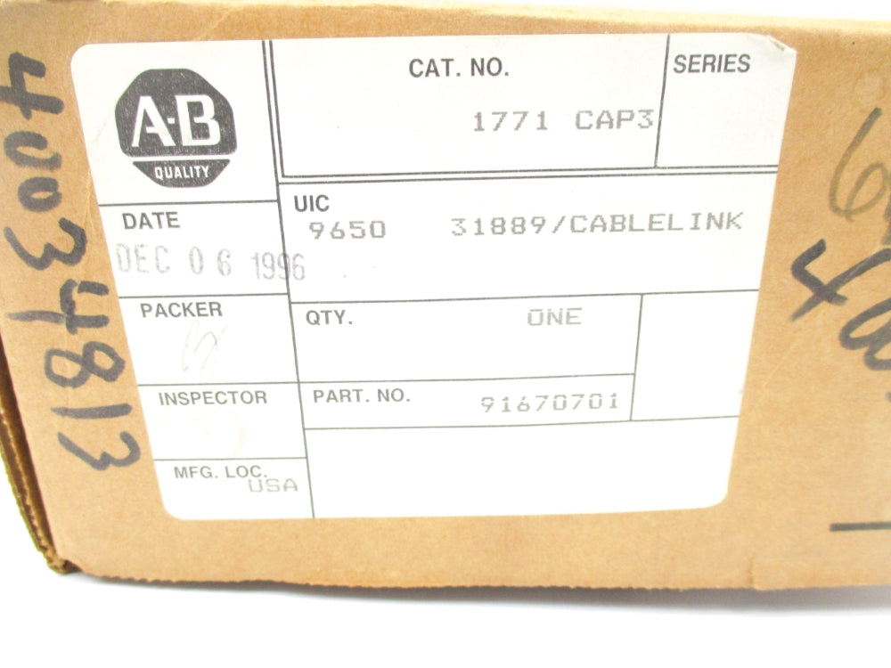 ALLEN BRADLEY 1771-CAP3 NSMP