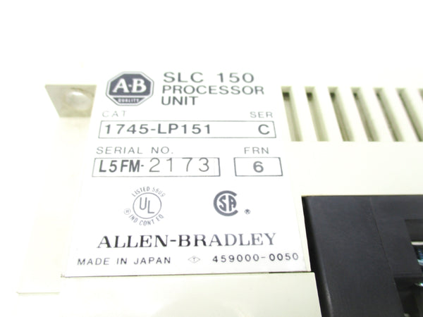 ALLEN BRADLEY 1745-LP151 SER. C F/W 6 85-132VAC 2.5A UNMP