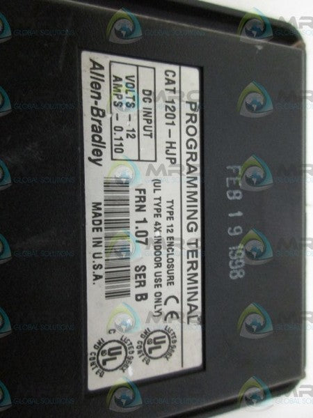 ALLEN BRADLEY 1201-HJP SER. B F/W 1.07 PROGRAMMING TERMINAL UNMP