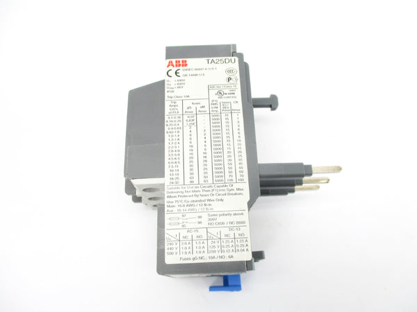 ABB TA25DU-1.4 600VAC 1-1.4A NSNP