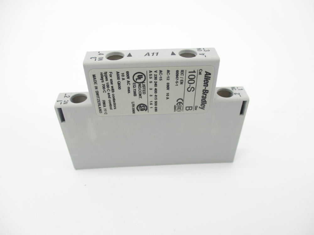 ALLEN BRADLEY 100-SA11 SER. B 600VAC 10A (BR/WH) NSMP