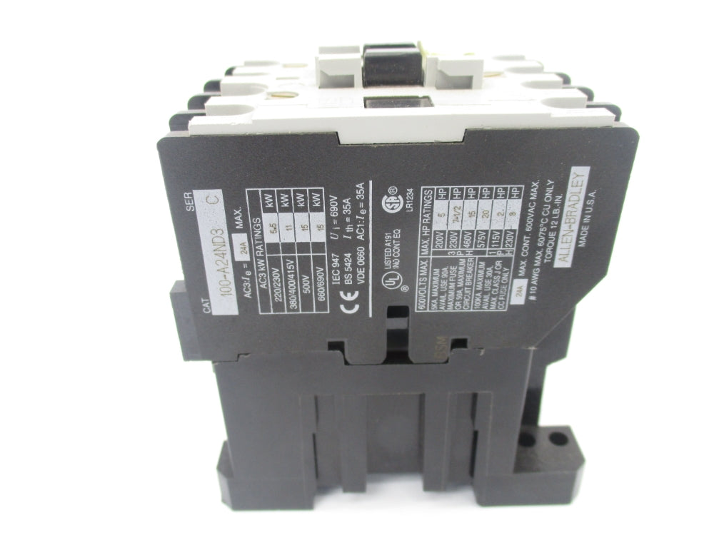 ALLEN BRADLEY 100-A24ND3 SER. C 110/120V 24A (GY/BL) NSMP