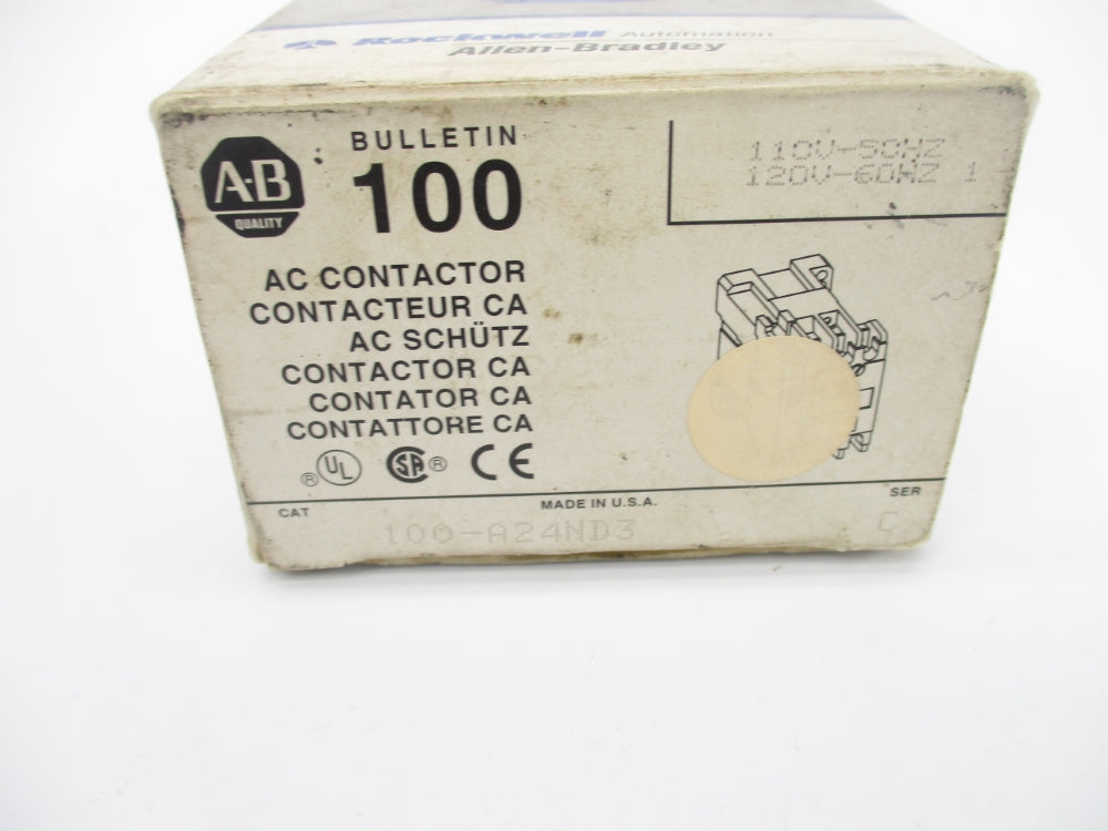 ALLEN BRADLEY 100-A24ND3 SER. C 110/120V 24A (GY/BL) NSMP