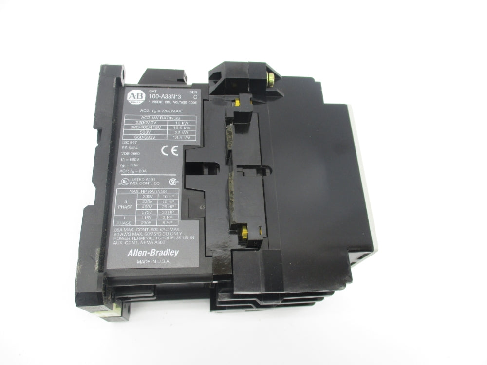 ALLEN BRADLEY 100-A38ND3 SER. C 110/120V 38A NSNP