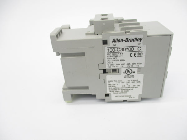 ALLEN BRADLEY 100-C30D10 SER. C 110/120V 65A (BR/WH) NSMP