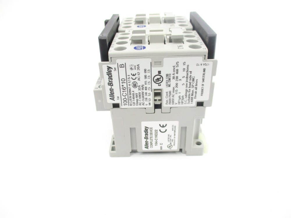 ALLEN BRADLEY 104-C16D22 SER. C 110/120V (BR/WH) NSMP